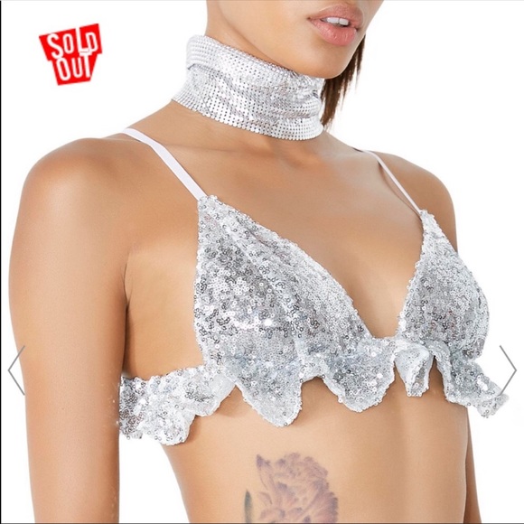 Her Pony the Label Tops - Her Pony sequin bralette✨